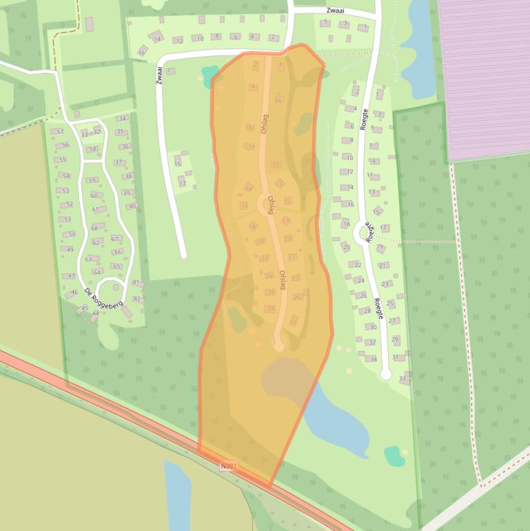 Kaart van postcodegebied 8426NE.