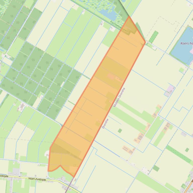 Kaart van postcodegebied 8426RB.