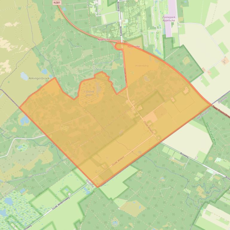 Kaart van postcodegebied 8426SM.