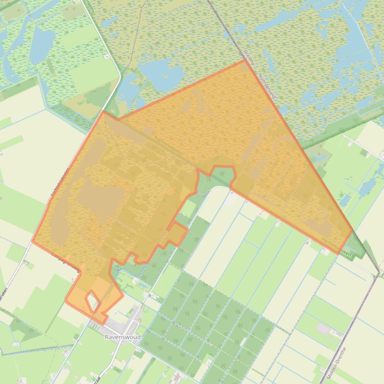 Kaart van postcodegebied 8427RG.