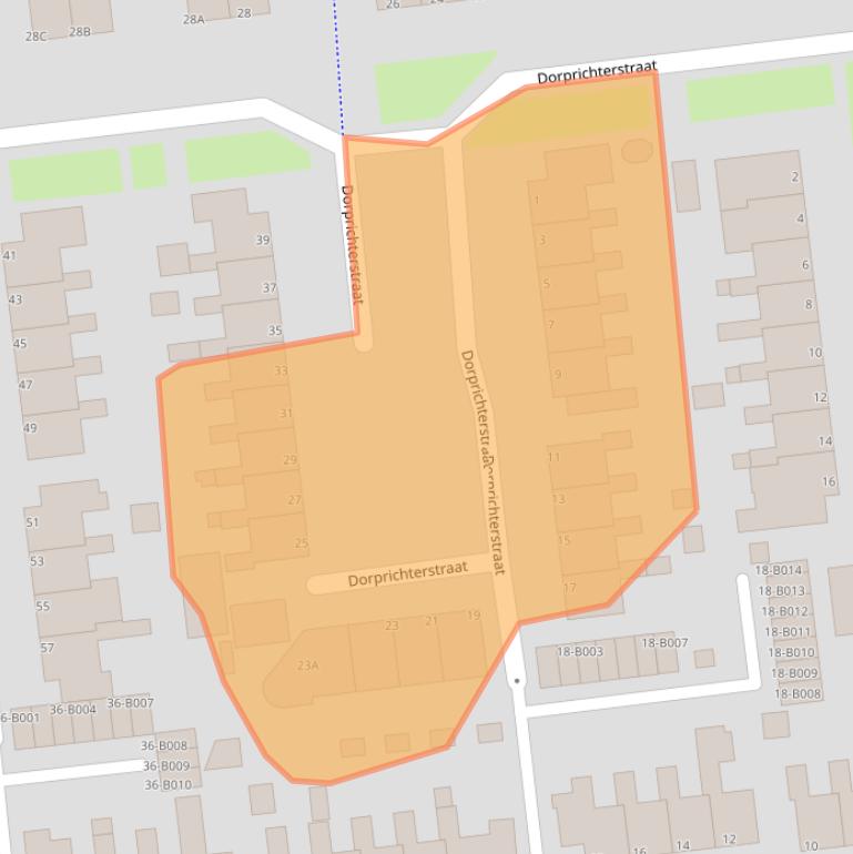 Kaart van postcodegebied 8431BS.