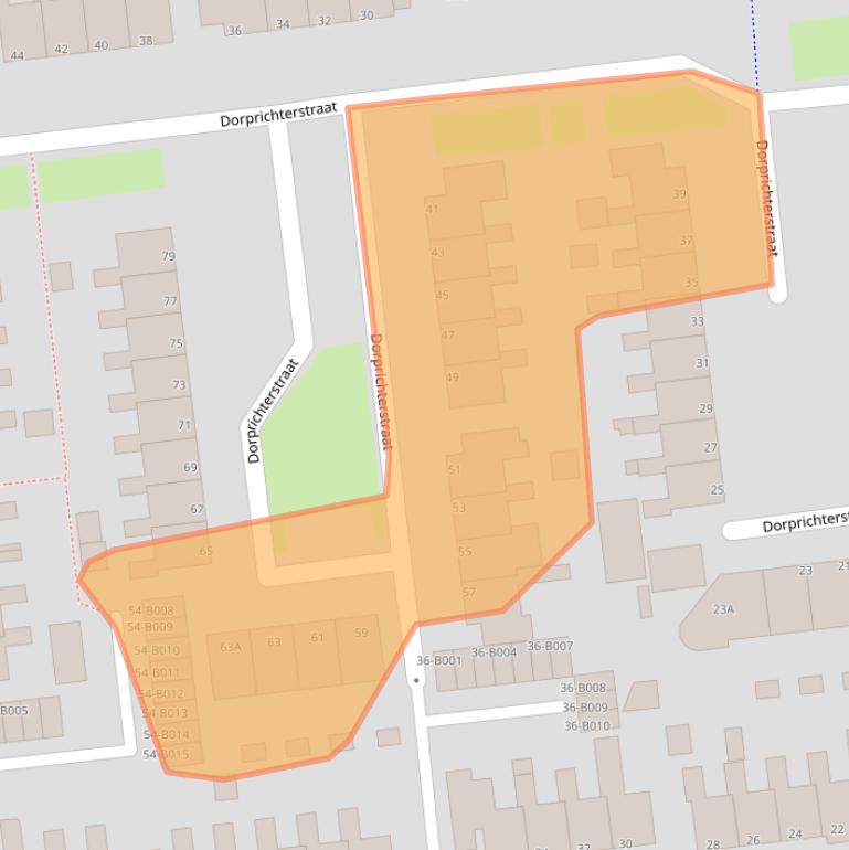 Kaart van postcodegebied 8431BT.