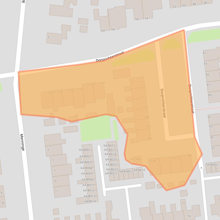 Kaart van postcodegebied 8431BW.