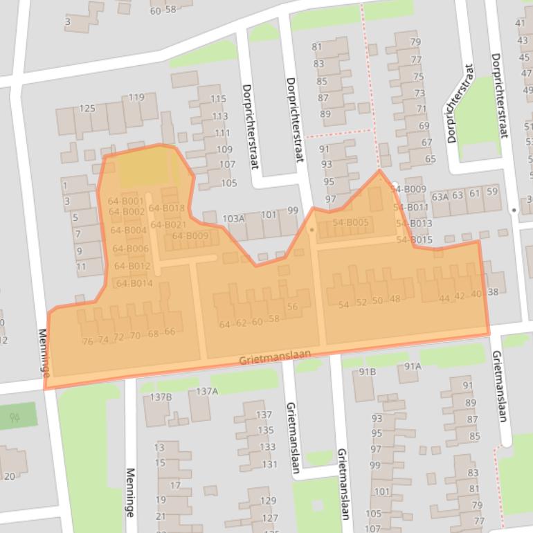Kaart van postcodegebied 8431CT.