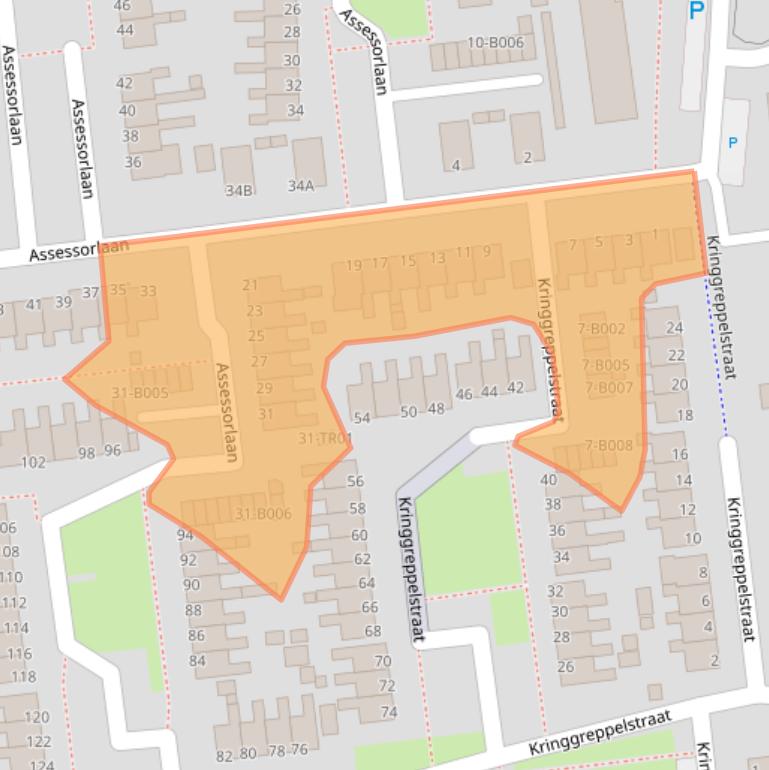 Kaart van postcodegebied 8431DB.