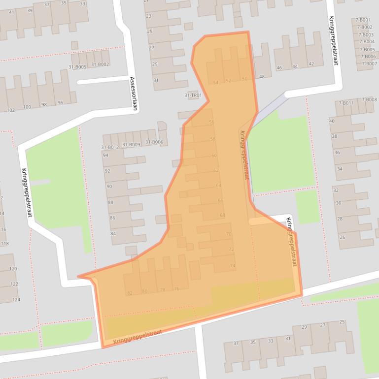 Kaart van postcodegebied 8431DT.