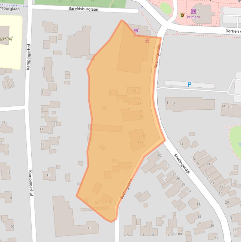 Kaart van postcodegebied 8431EM.