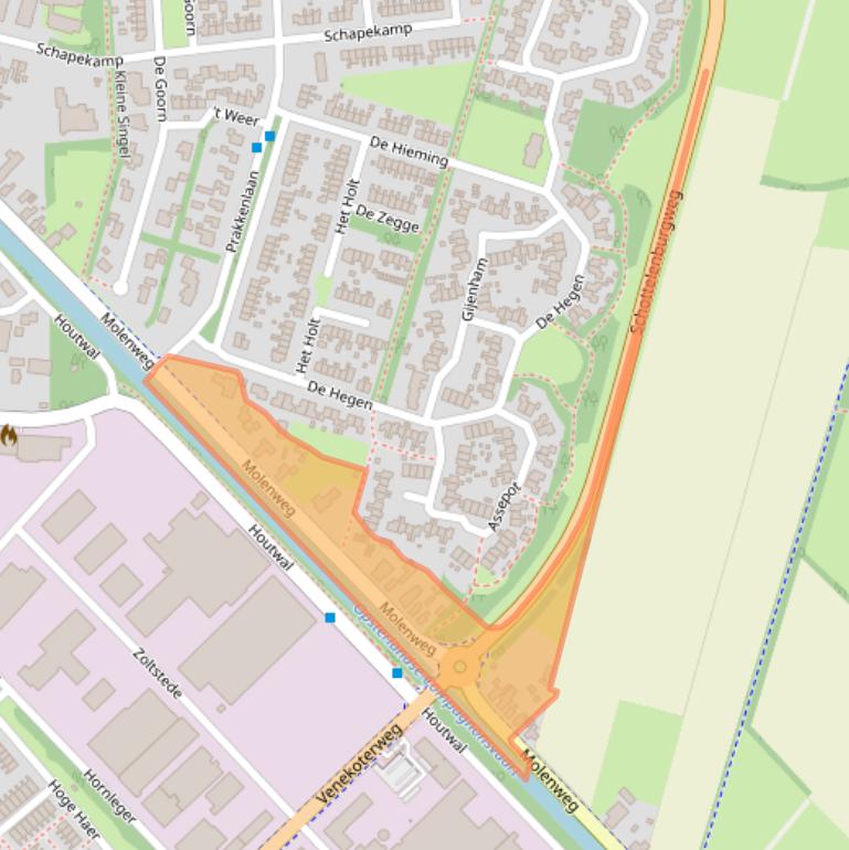 Kaart van postcodegebied 8431HR.