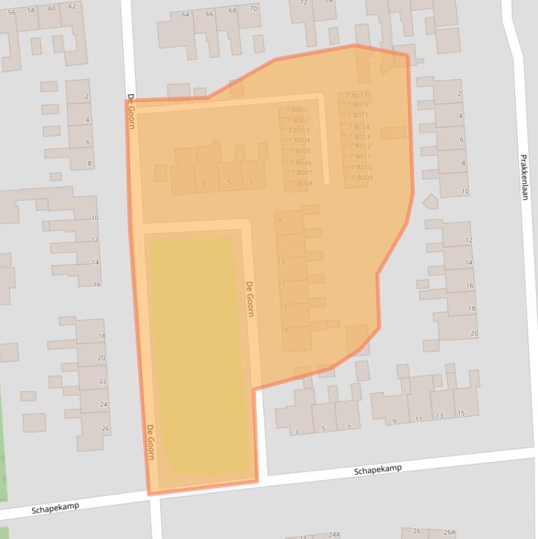 Kaart van postcodegebied 8431JE.