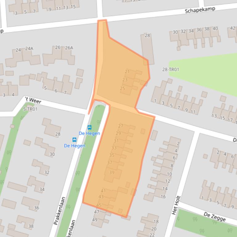 Kaart van postcodegebied 8431JK.