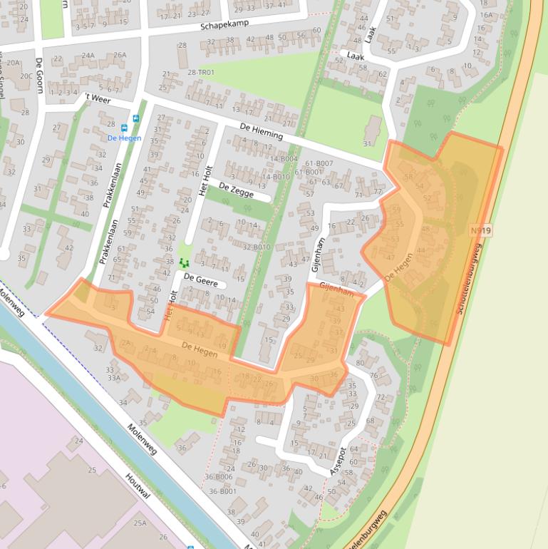 Kaart van postcodegebied 8431JR.