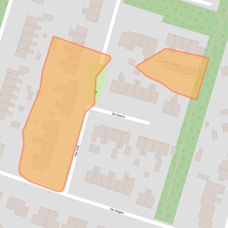 Kaart van postcodegebied 8431JT.