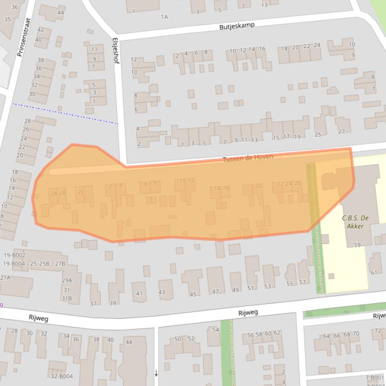 Kaart van postcodegebied 8431KW.