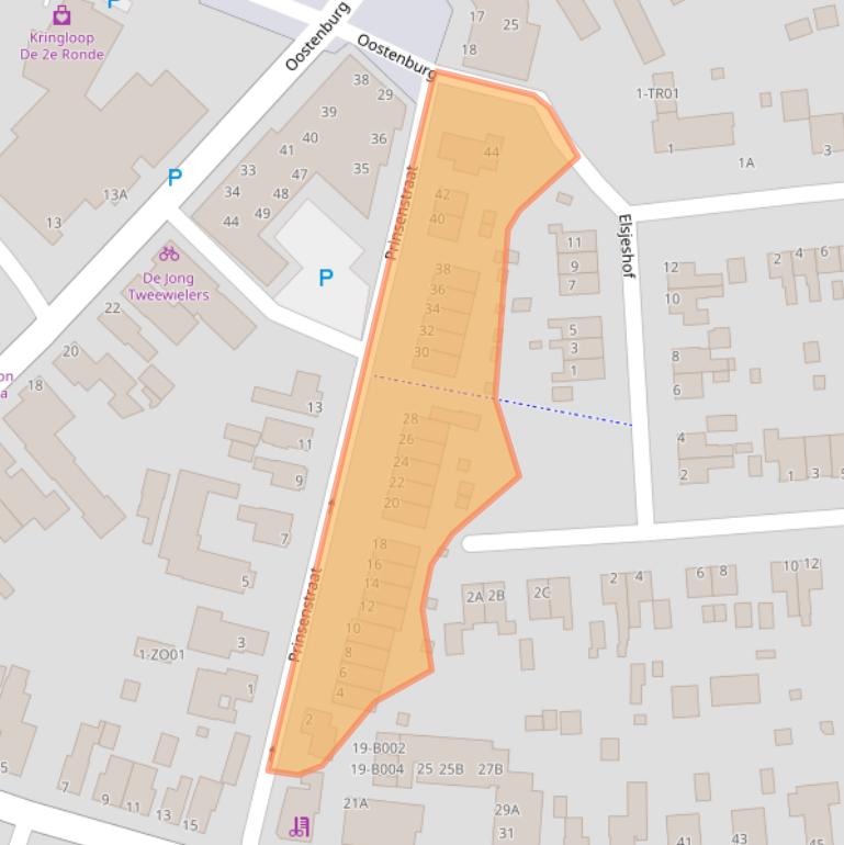 Kaart van postcodegebied 8431LB.