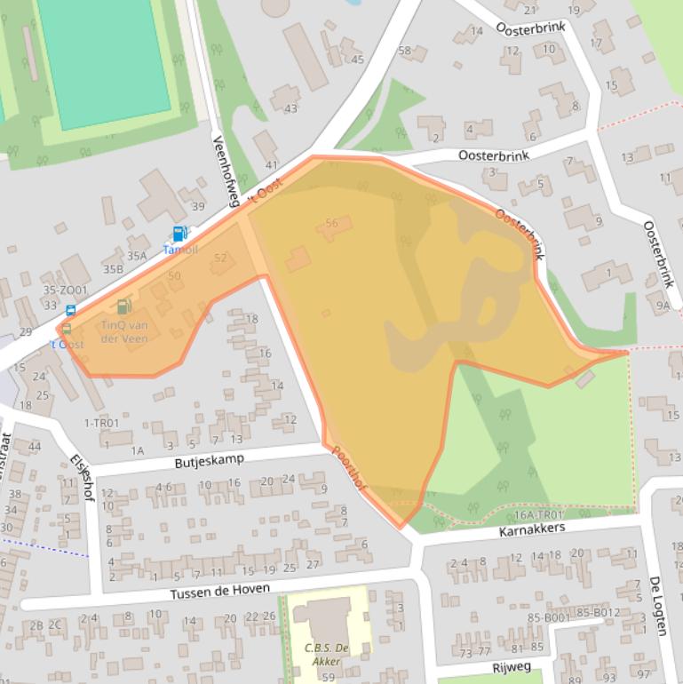 Kaart van postcodegebied 8431LK.
