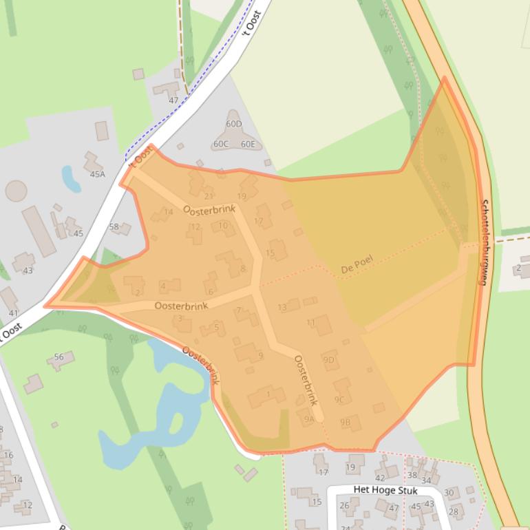 Kaart van postcodegebied 8431RA.