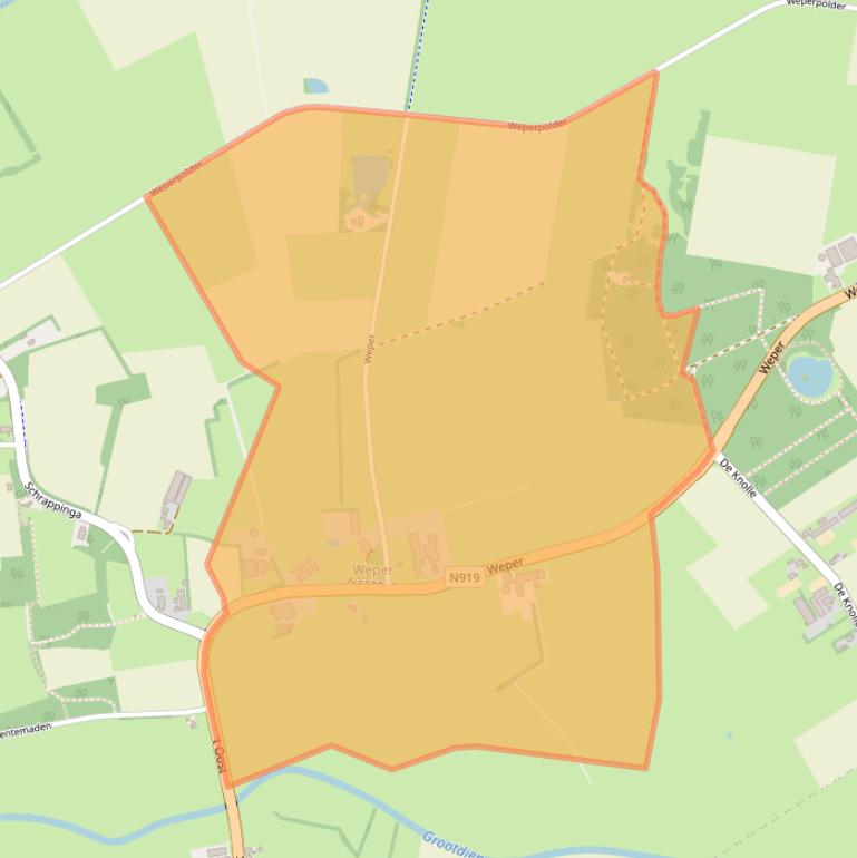 Kaart van postcodegebied 8431RH.