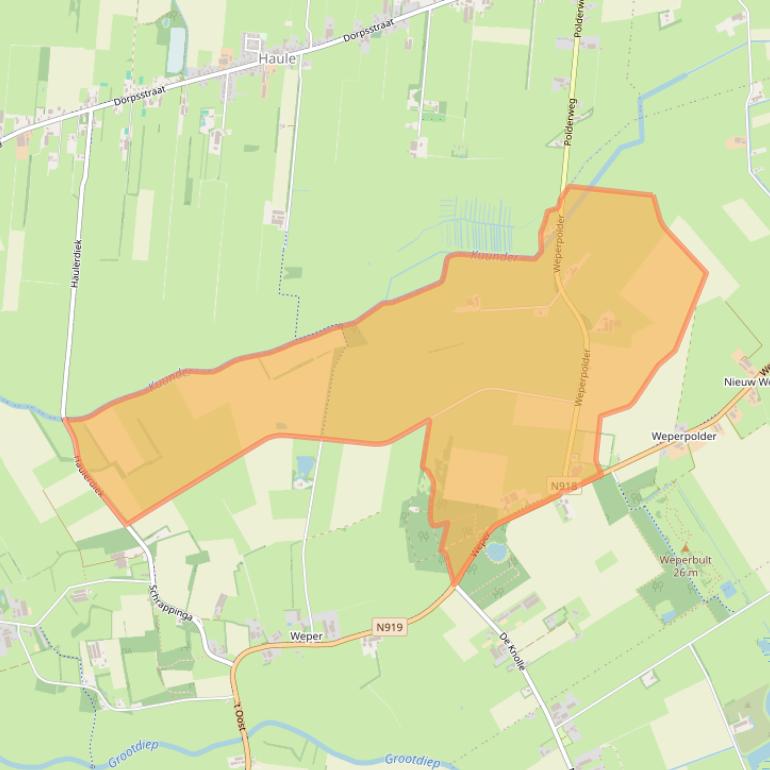 Kaart van postcodegebied 8431RK.
