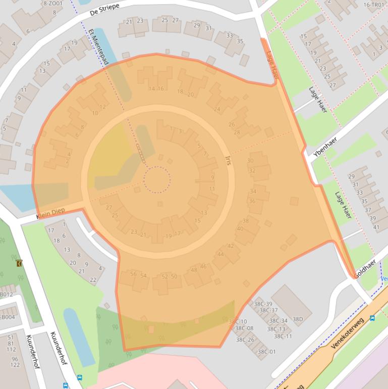 Kaart van postcodegebied 8431SJ.