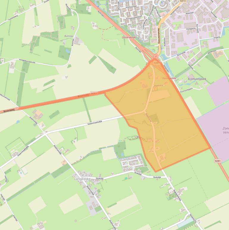 Kaart van postcodegebied 8431SR.