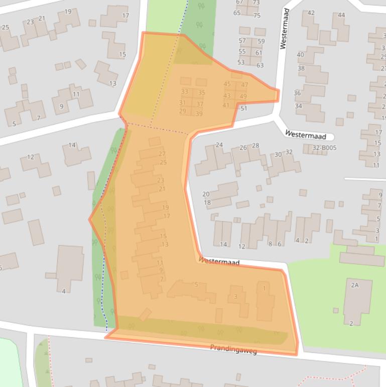 Kaart van postcodegebied 8431TA.