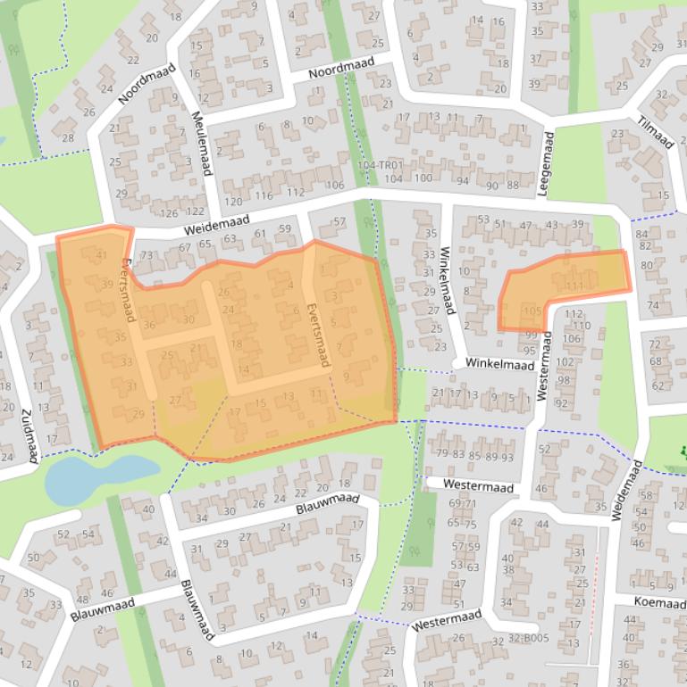 Kaart van postcodegebied 8431TC.