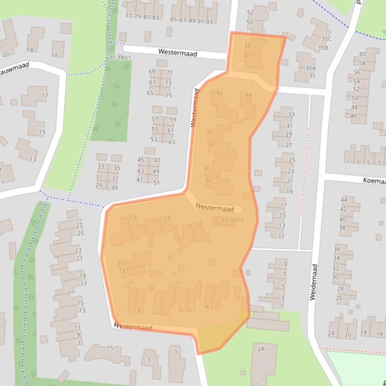 Kaart van postcodegebied 8431TD.