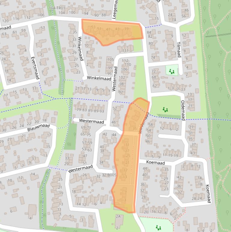 Kaart van postcodegebied 8431TH.