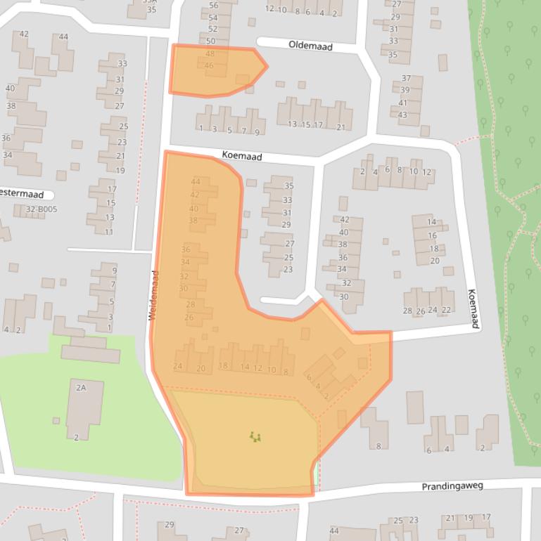 Kaart van postcodegebied 8431TJ.