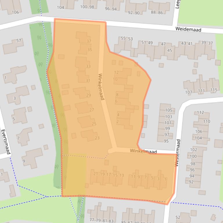 Kaart van postcodegebied 8431TR.