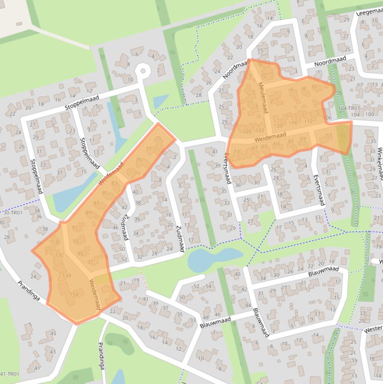 Kaart van postcodegebied 8431TW.