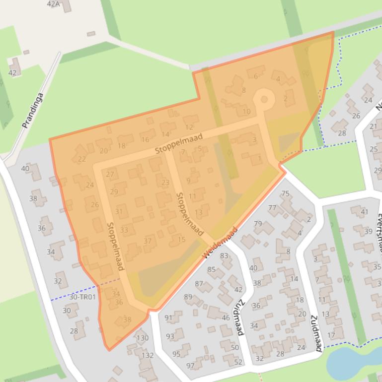 Kaart van postcodegebied 8431ZB.