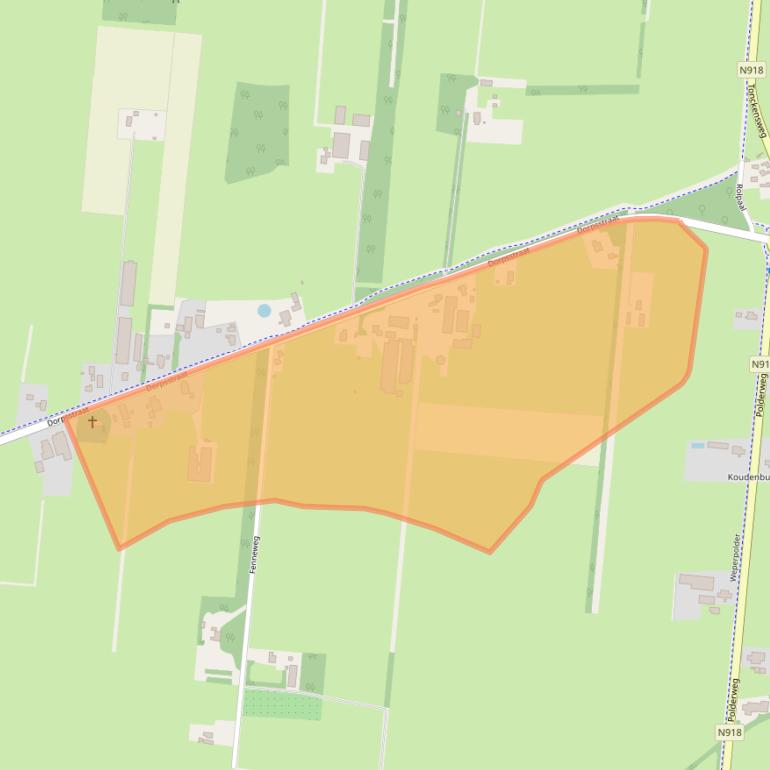 Kaart van postcodegebied 8432PE.