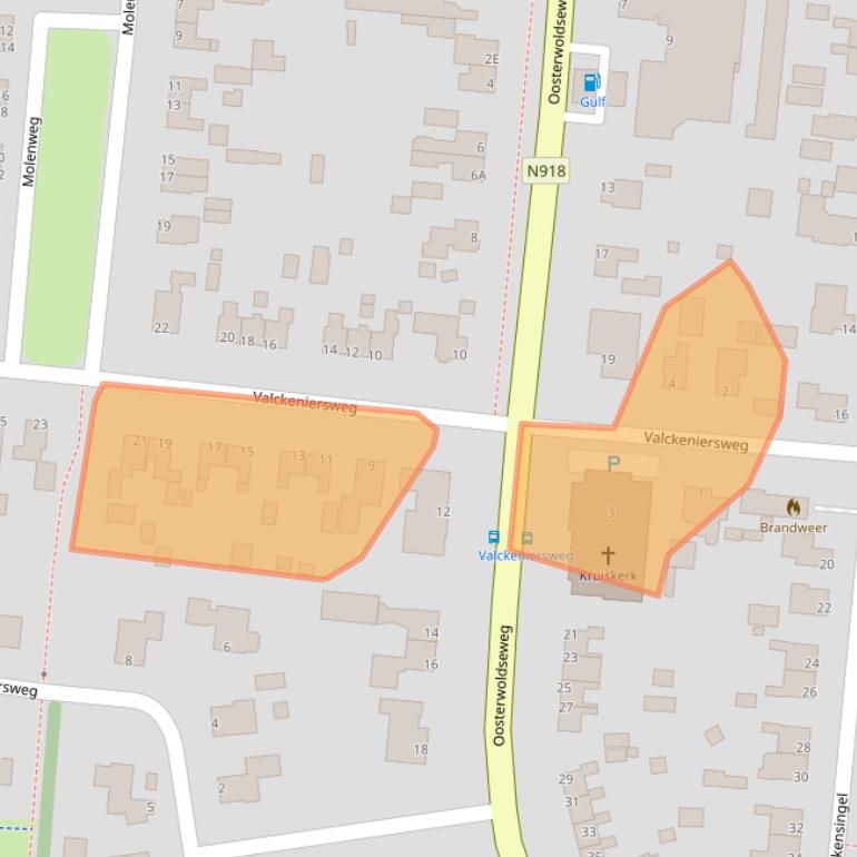 Kaart van postcodegebied 8433JA.