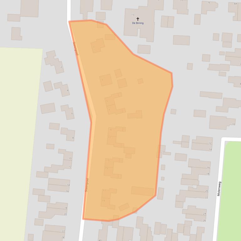 Kaart van postcodegebied 8433JC.