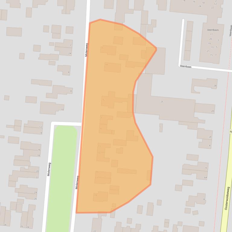 Kaart van postcodegebied 8433JE.