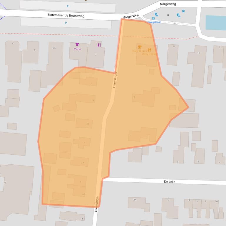 Kaart van postcodegebied 8433JH.