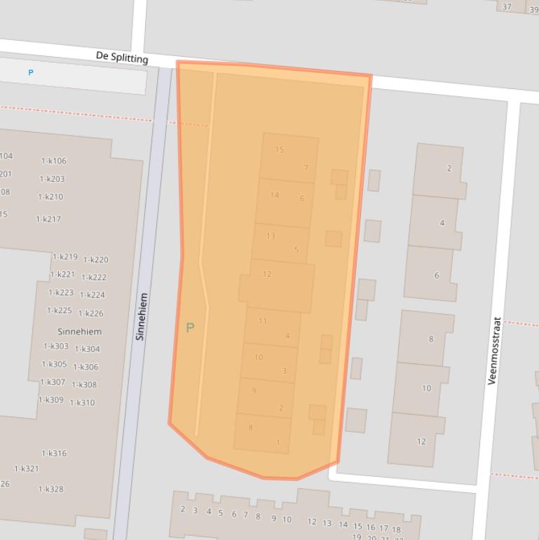 Kaart van postcodegebied 8433JN.