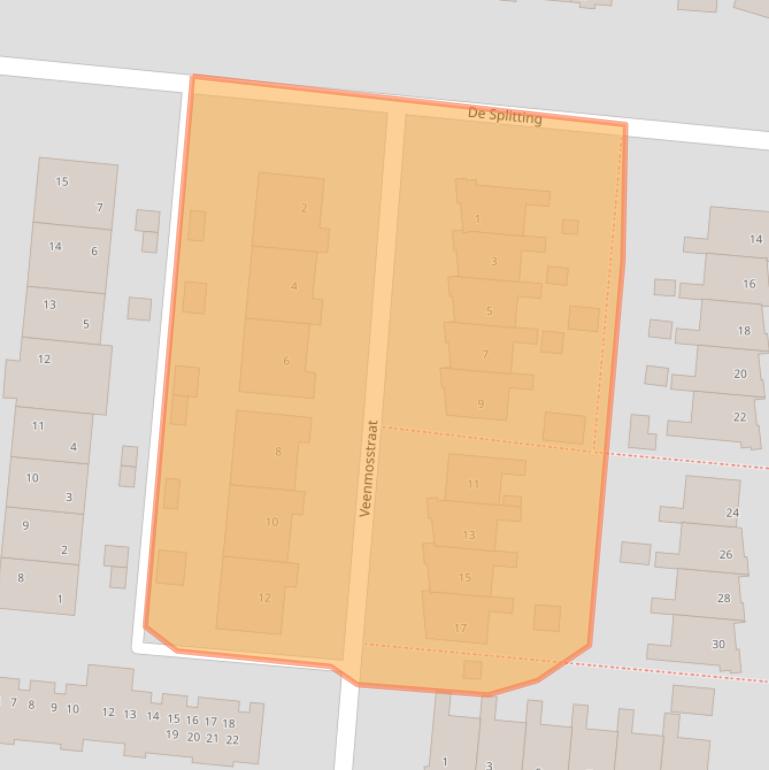 Kaart van postcodegebied 8433JS.