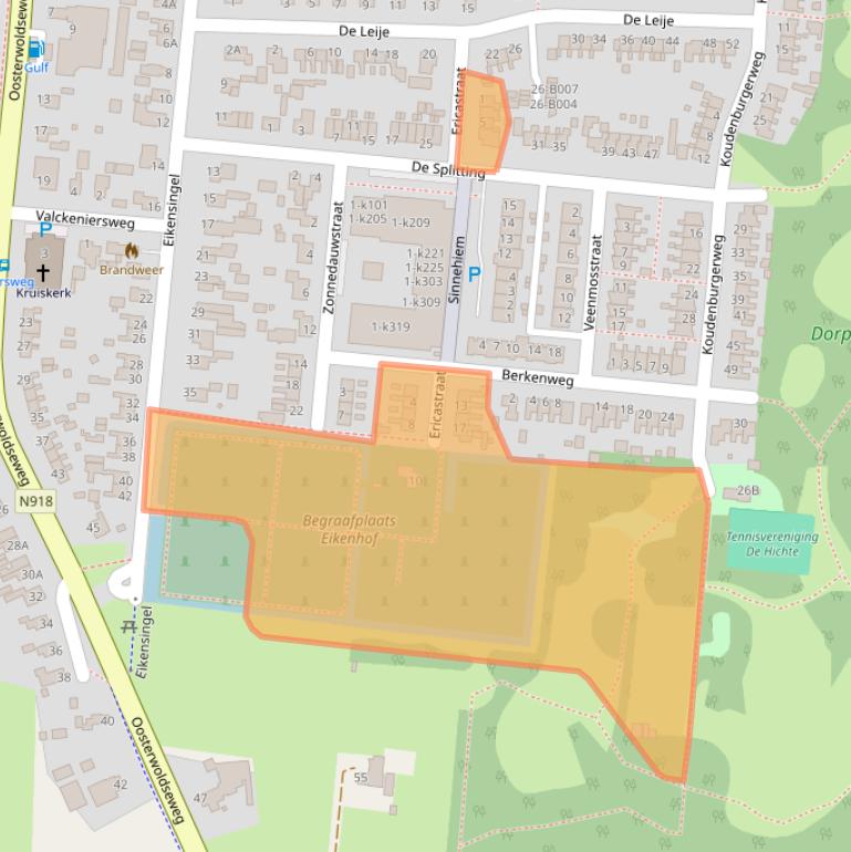 Kaart van postcodegebied 8433JZ.