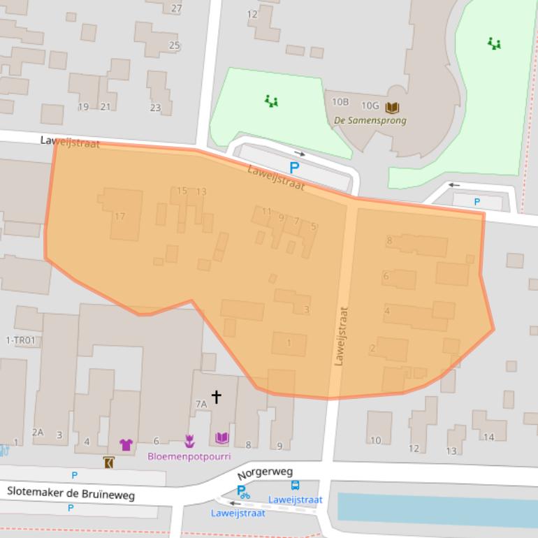 Kaart van postcodegebied 8433KE.