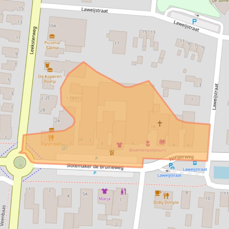 Kaart van postcodegebied 8433LL.
