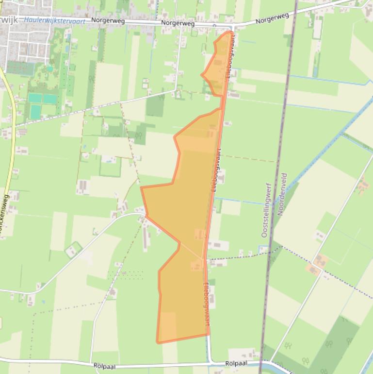 Kaart van postcodegebied 8433LW.