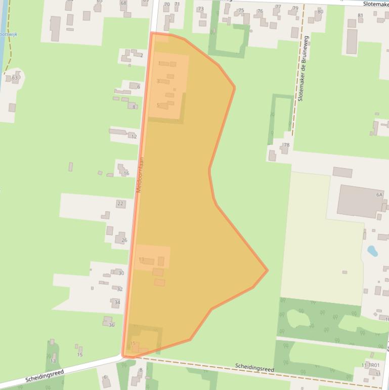 Kaart van postcodegebied 8433LZ.