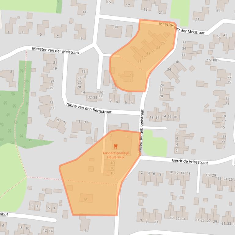 Kaart van postcodegebied 8433NA.