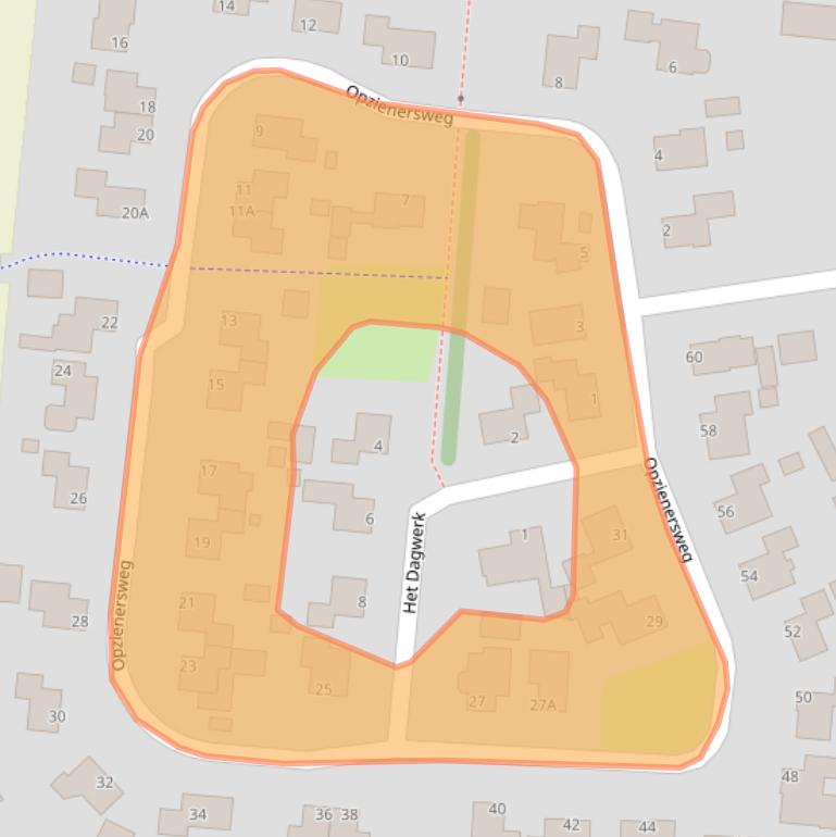 Kaart van postcodegebied 8433PL.