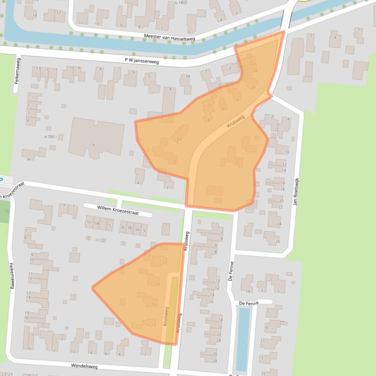 Kaart van postcodegebied 8434NE.