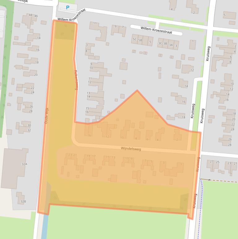 Kaart van postcodegebied 8434NH.