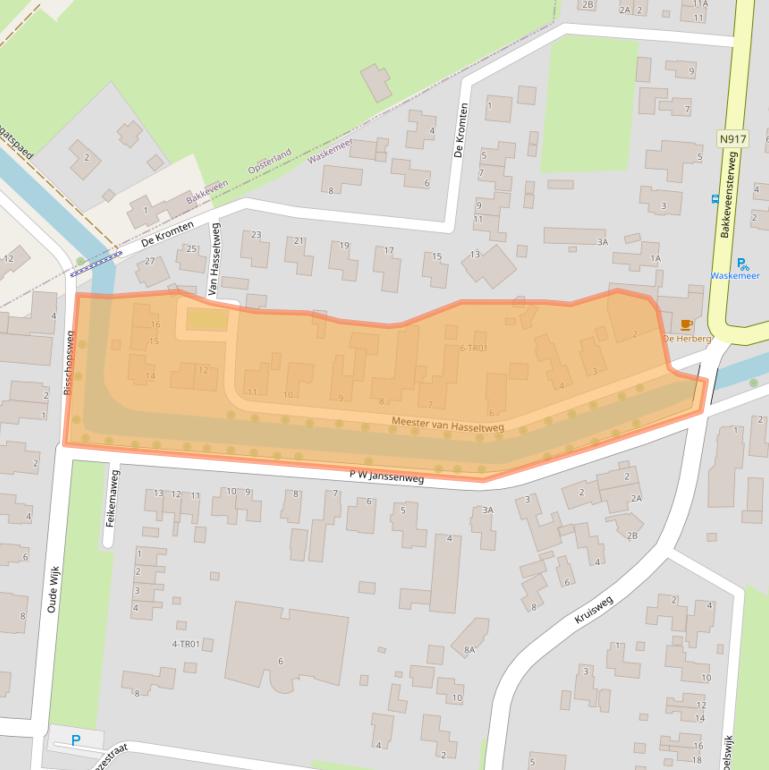 Kaart van postcodegebied 8434NT.