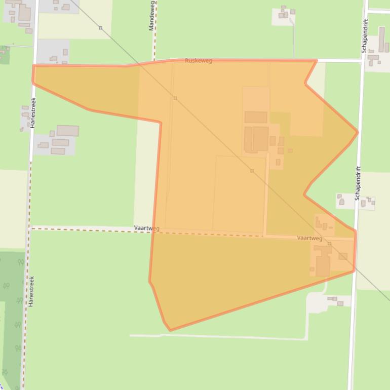 Kaart van postcodegebied 8435TA.